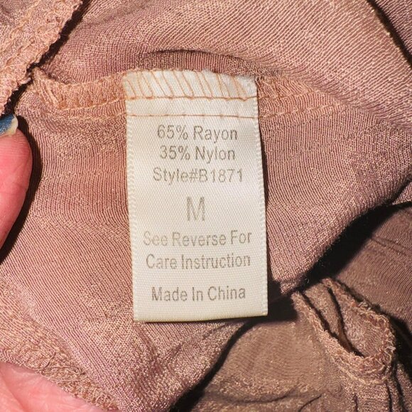 Anthropologie Blue Bird Boho Peasant Babydoll Crochet Lace M Cottage Dusty Rose - Picture 7 of 15